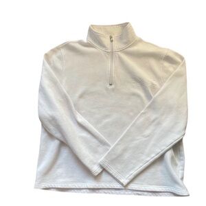 Michael Kors White Quarter Zip Pullover Sweatshirt Logo XL